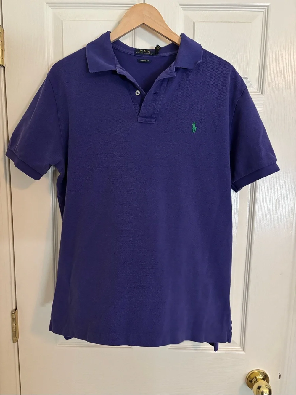 Ralph Lauren Polo Shirt in Deep Purple with Green Logo